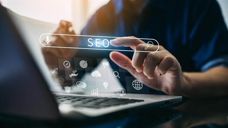 SEO with social media content and advertisement from website.