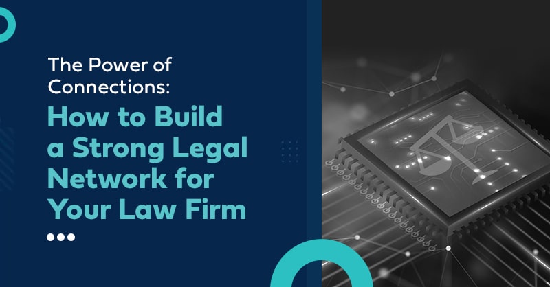 Cover of Strengthen Your Law Firm featuring text and a microchip photo symbolizing legal networks.