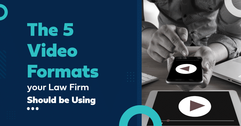Guide to top video formats for law firm marketing on a tablet.