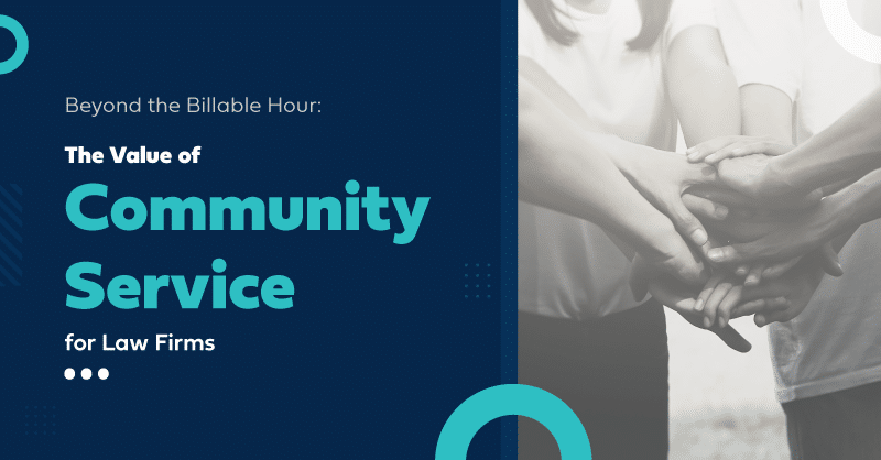 Law firms unite in community service, emphasizing value beyond billable hours.
