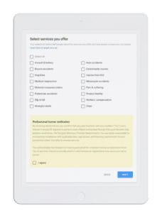 Detailed step 2 services list showcasing categorized options for easy navigation.