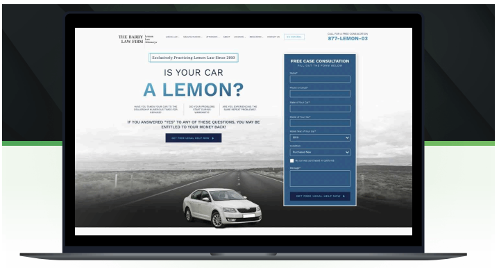 How Consultwebs Grew a Niche Lemon Law Firm’s Leads by 126% in Only 12 Months Image