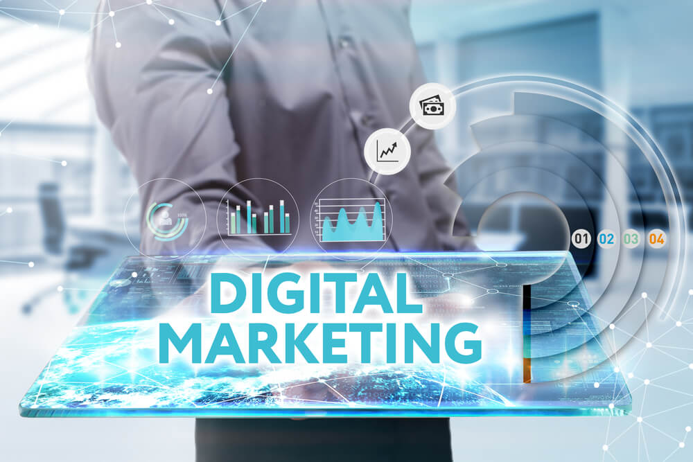 Digital Marketing Media Technology Graphic Concept